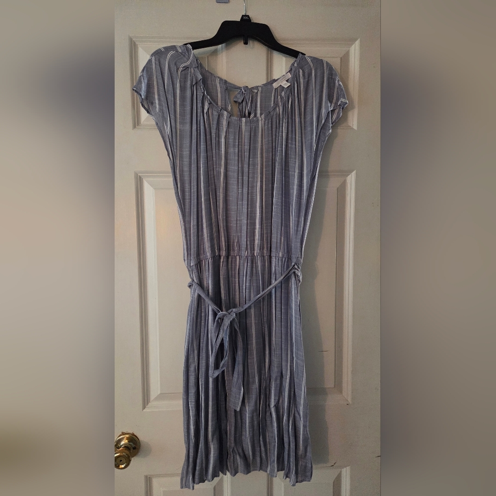 LC Lauren Conrad Blue Striped Dress
